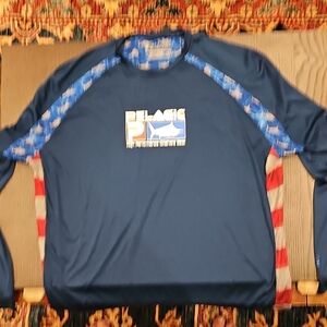 Pelagic Blue Shirt with US Flag Pattern
